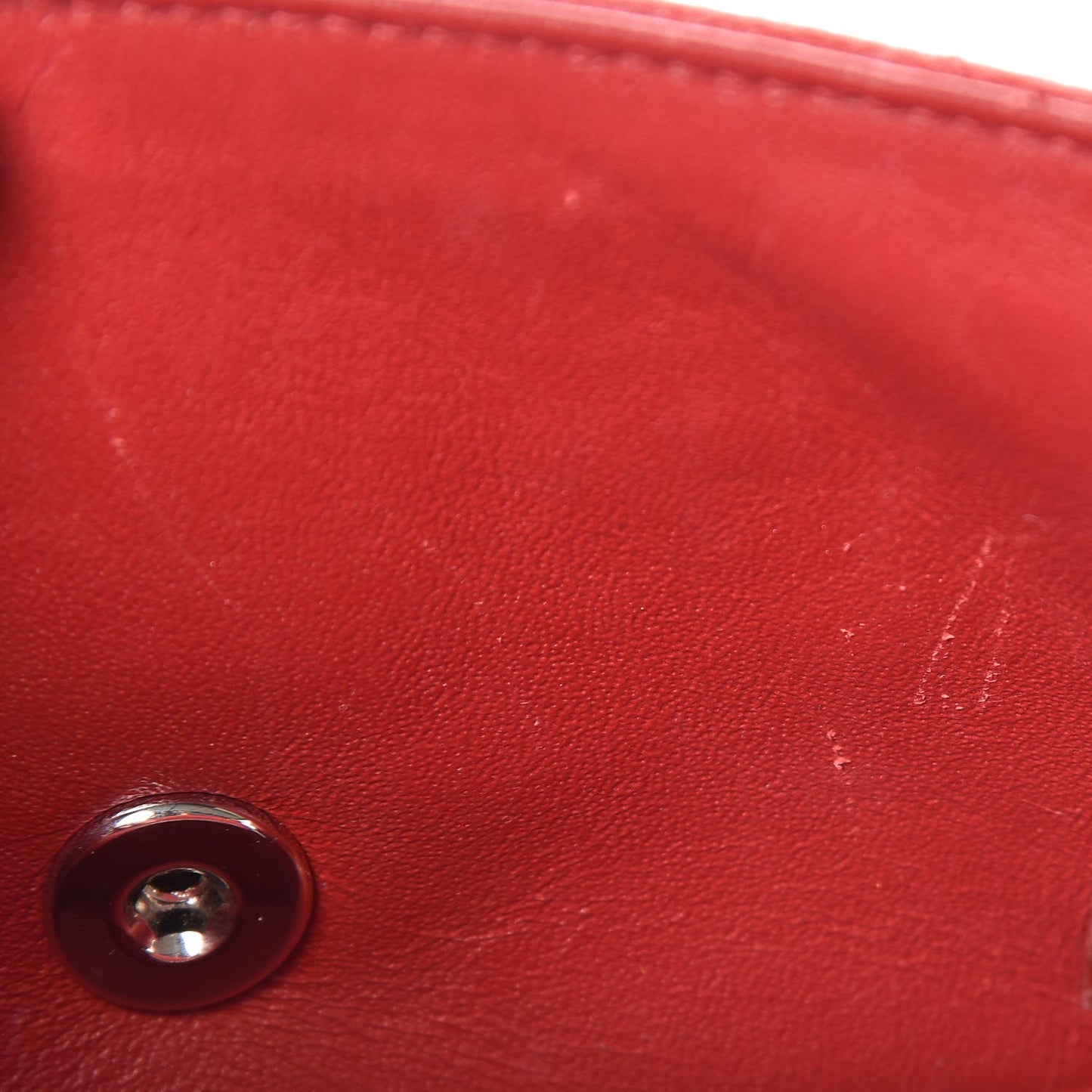 Caviar Quilted Mini Rectangular Flap Red