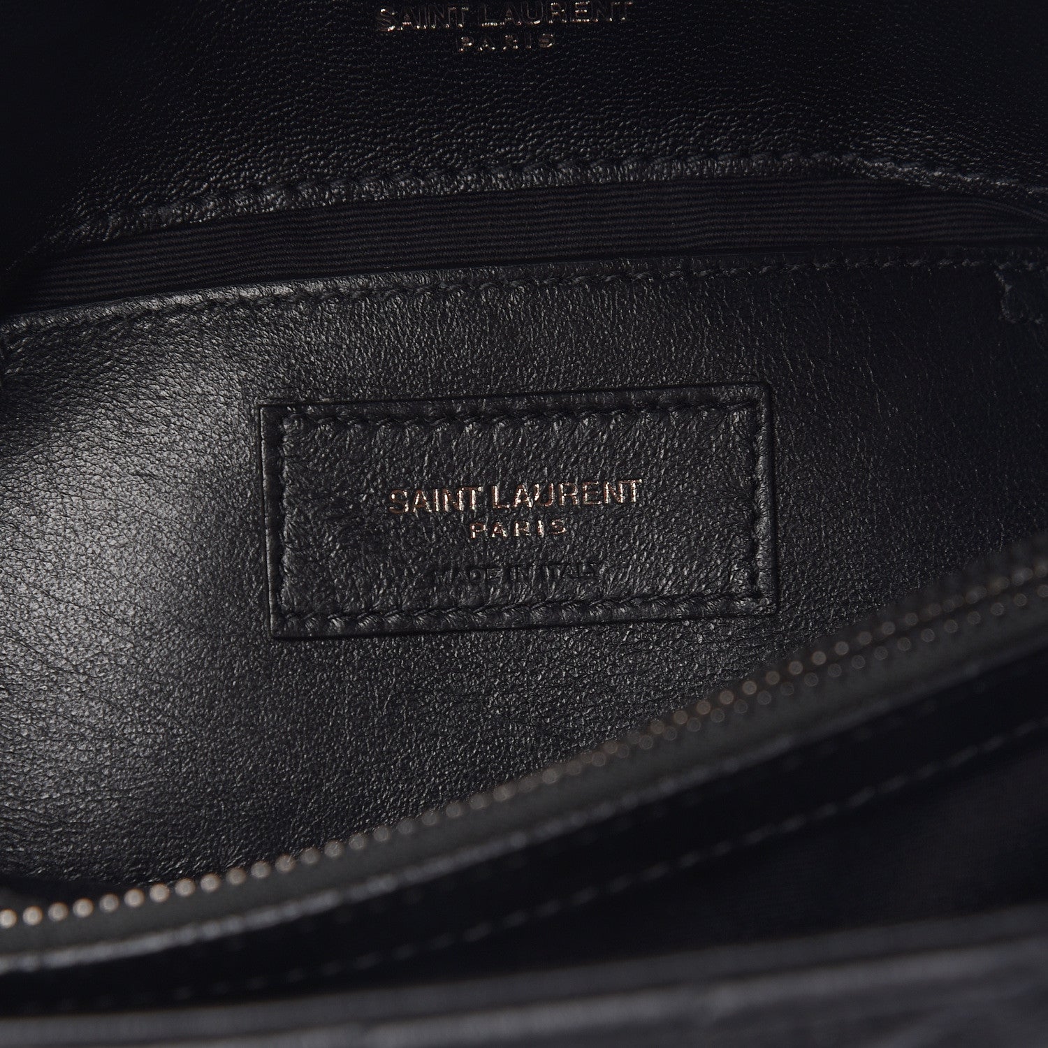 Saint Laurent Sheepskin Matelasse Chevron Monogram Medium College Bag Black 7 of 11