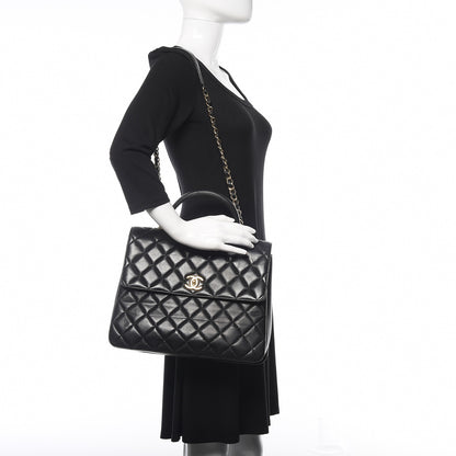 Chanel Lambskin Quilted Large Trendy CC Dual Handle Flap Bag Black 2 of 10