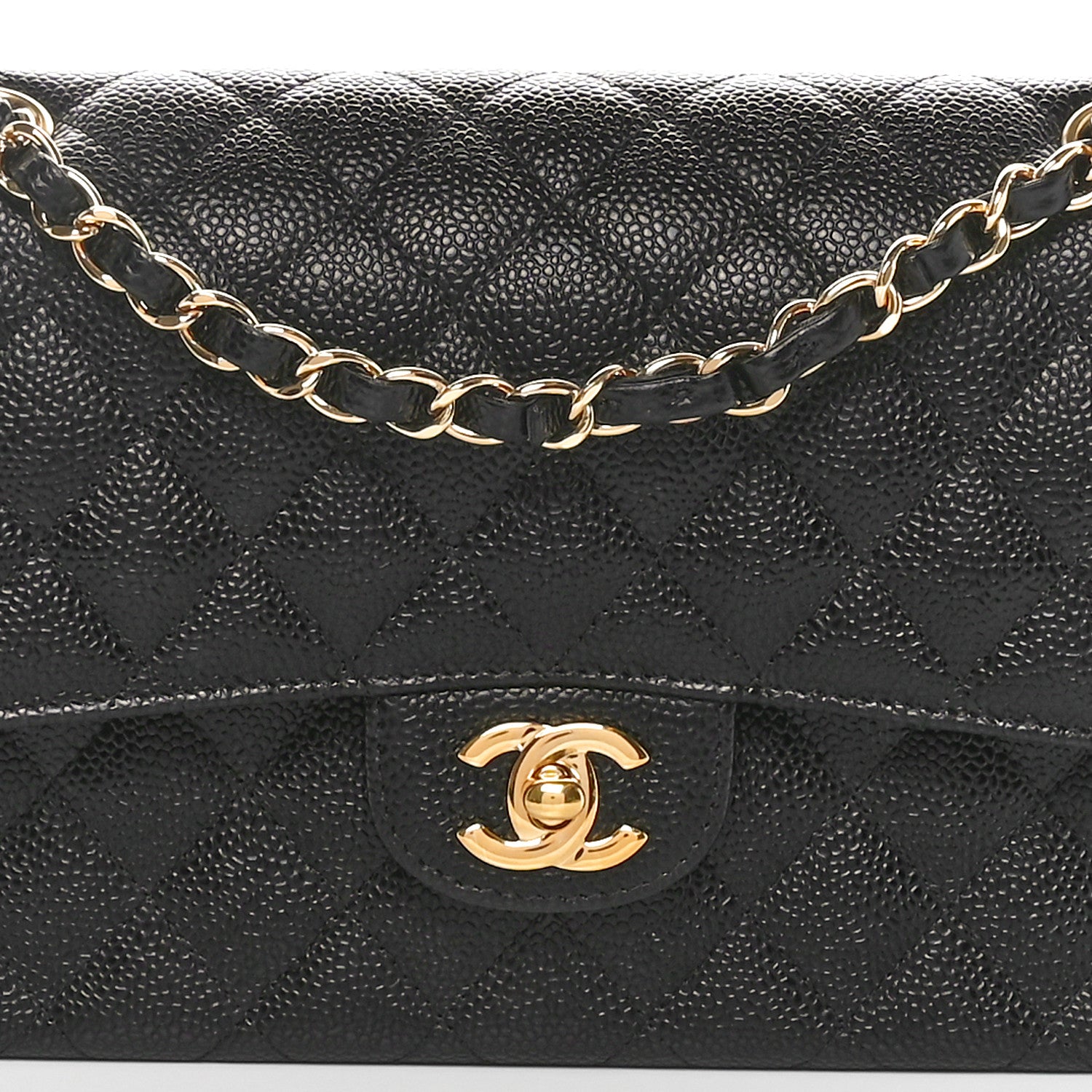 Chanel Caviar Quilted Medium Double Flap Black 8 of 11