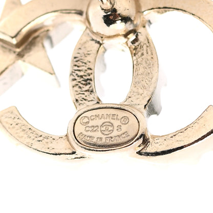 Chanel Crystal CC Starfall Earrings Gold 4 of 5