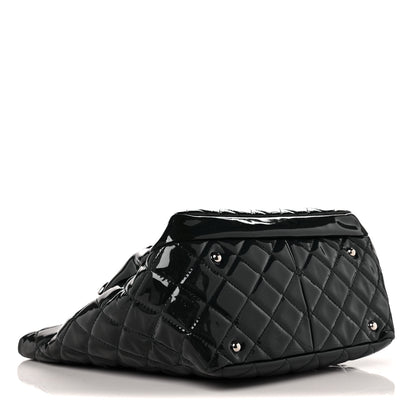 Chanel Patent Quilted Chic and Glitter Large Tote Black 5 of 10