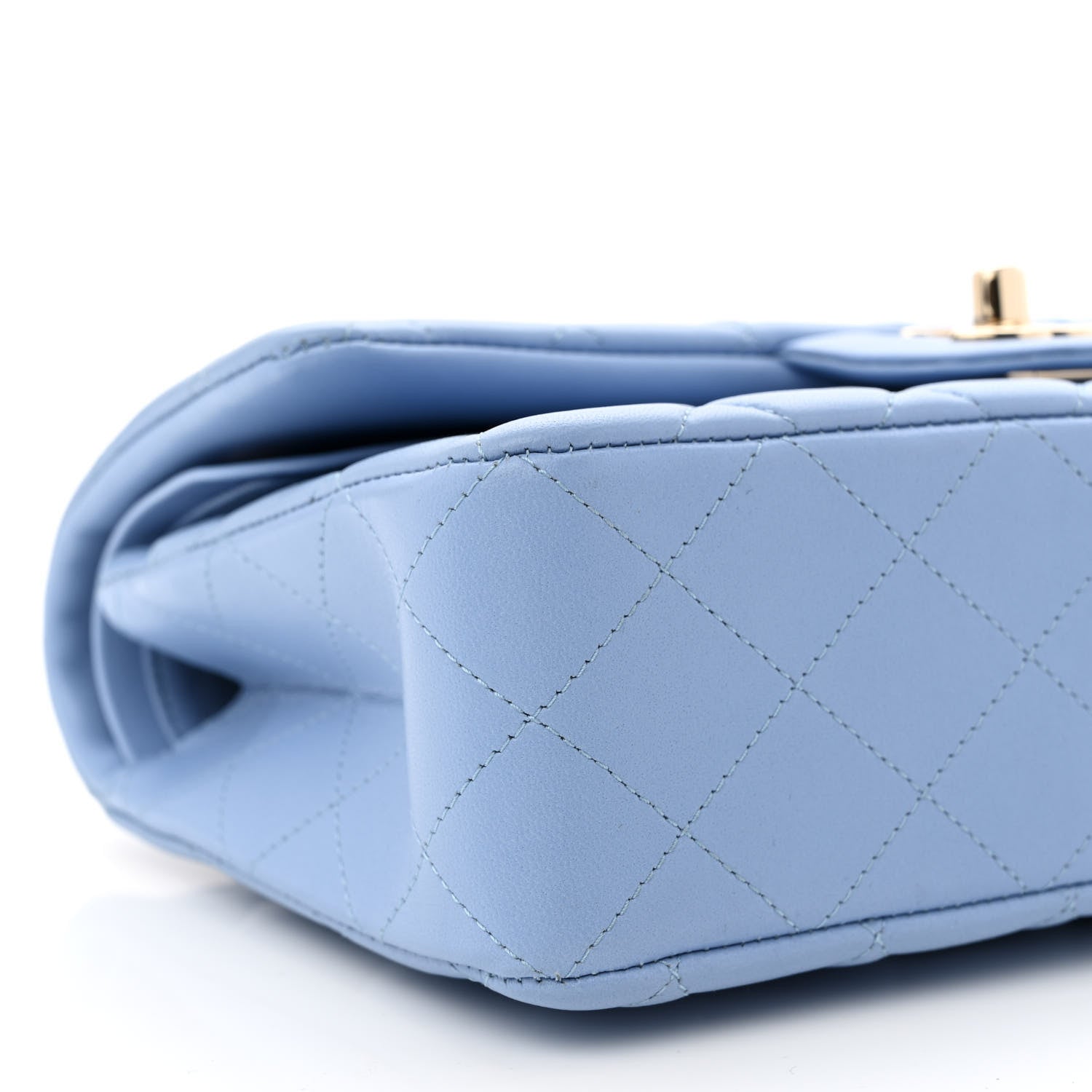 Chanel Lambskin Quilted Small Double Flap Light Blue 9 of 10