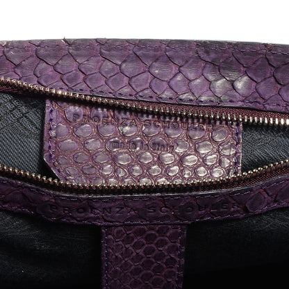 Proenza Schouler Python Medium PS1 Satchel Purple 13 of 15