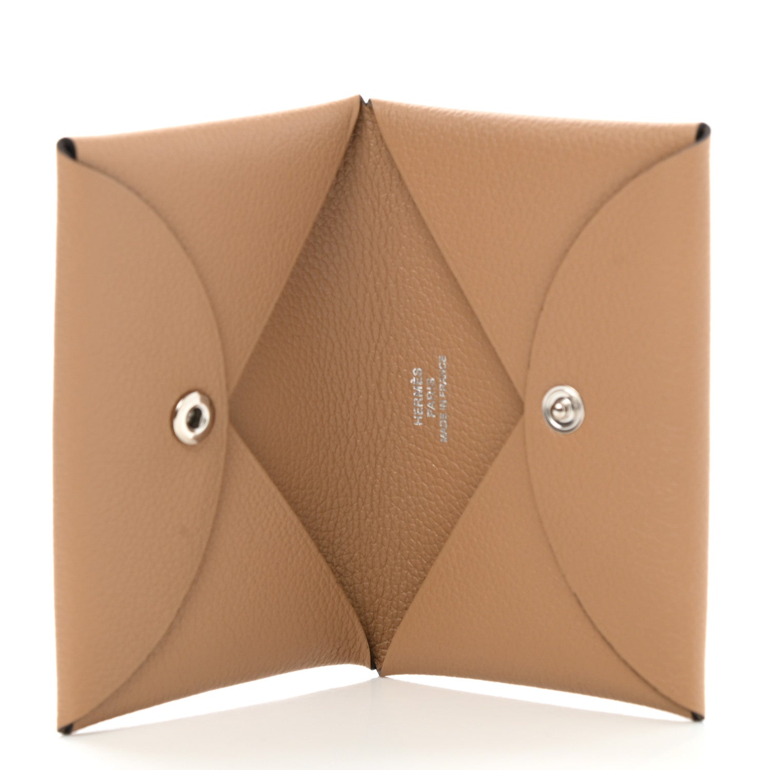 Hermes Evercolor Calvi Card Case Chai 5 of 8