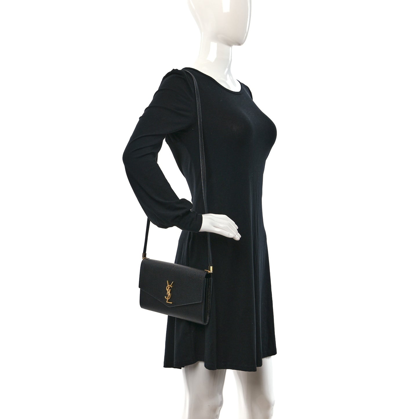 Grain de Poudre Mini Uptown Crossbody Bag Black