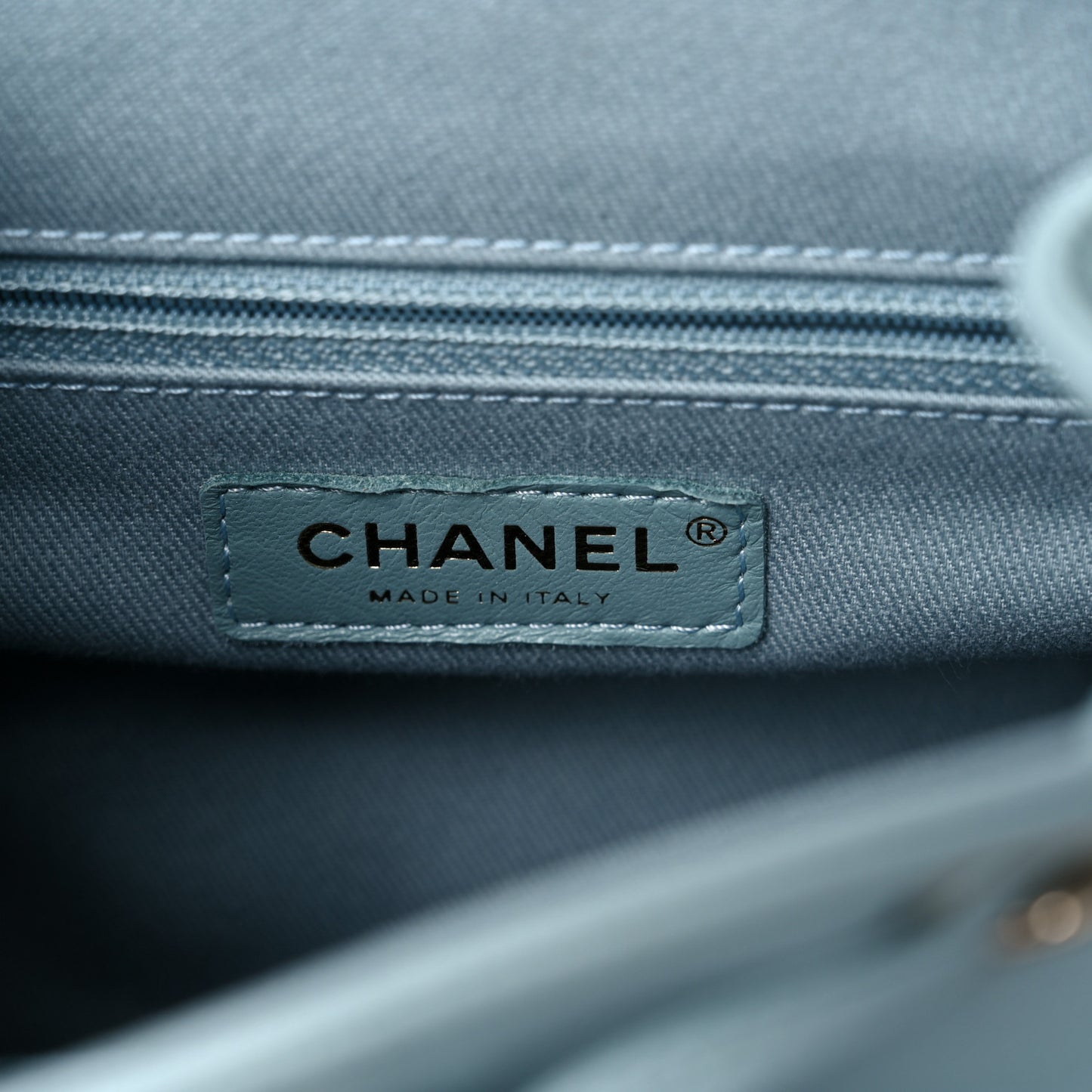 Caviar Quilted Business Affinity Backpack Light Blue
