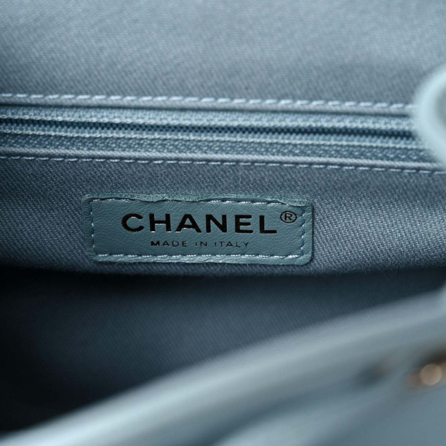 Chanel Caviar Quilted Business Affinity Backpack Light Blue 6 of 9