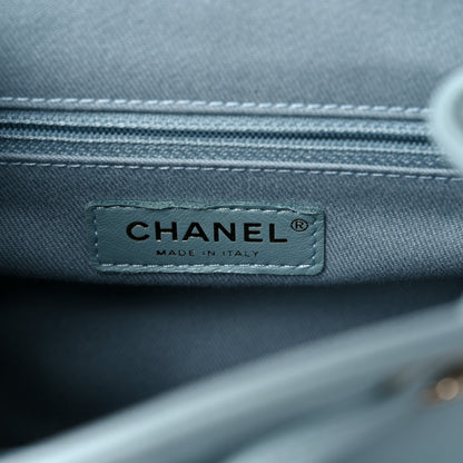 Chanel Caviar Quilted Business Affinity Backpack Light Blue 6 of 9