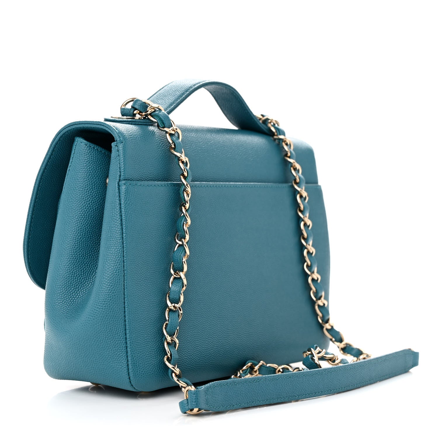 Chanel Caviar Quilted Medium Business Affinity Flap Blue 3 of 11