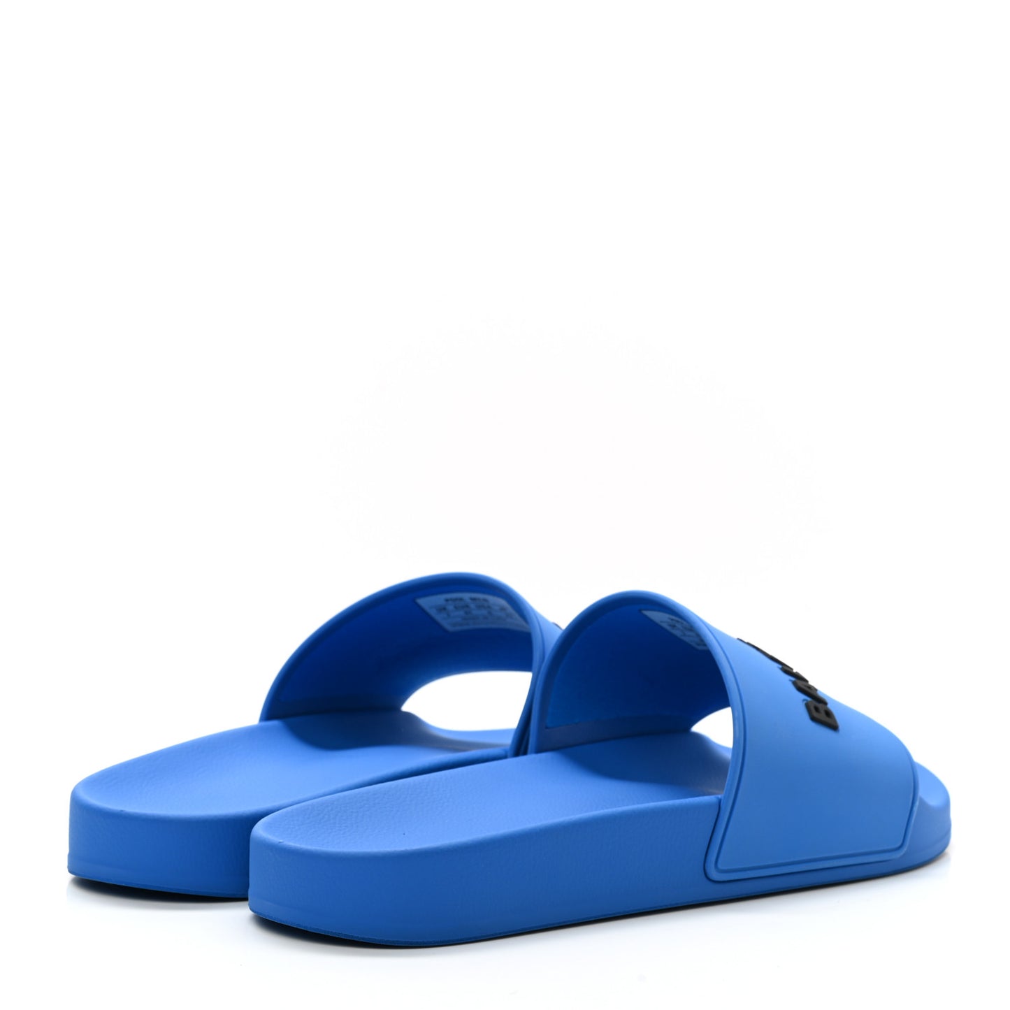 PVC Logo Mens Pool Slide Sandals 41 Screen Blue Black