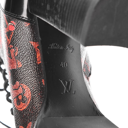 Louis Vuitton Patent Calfskin Catogram Star Trail Ankle Boots 40 Black Marron 6 of 11