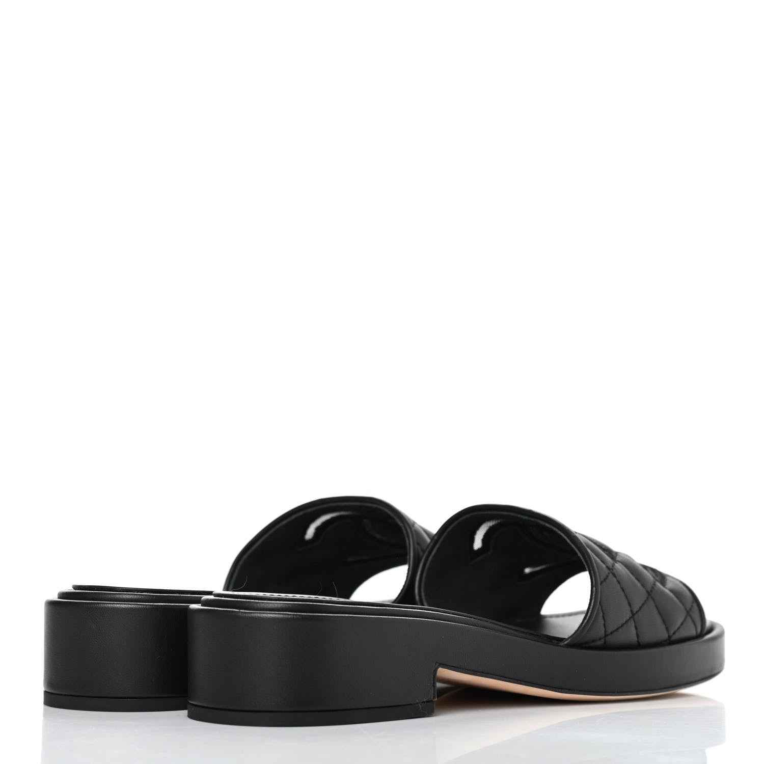 Chanel Lambskin Quilted CC Mules 39.5 Black 3 of 4