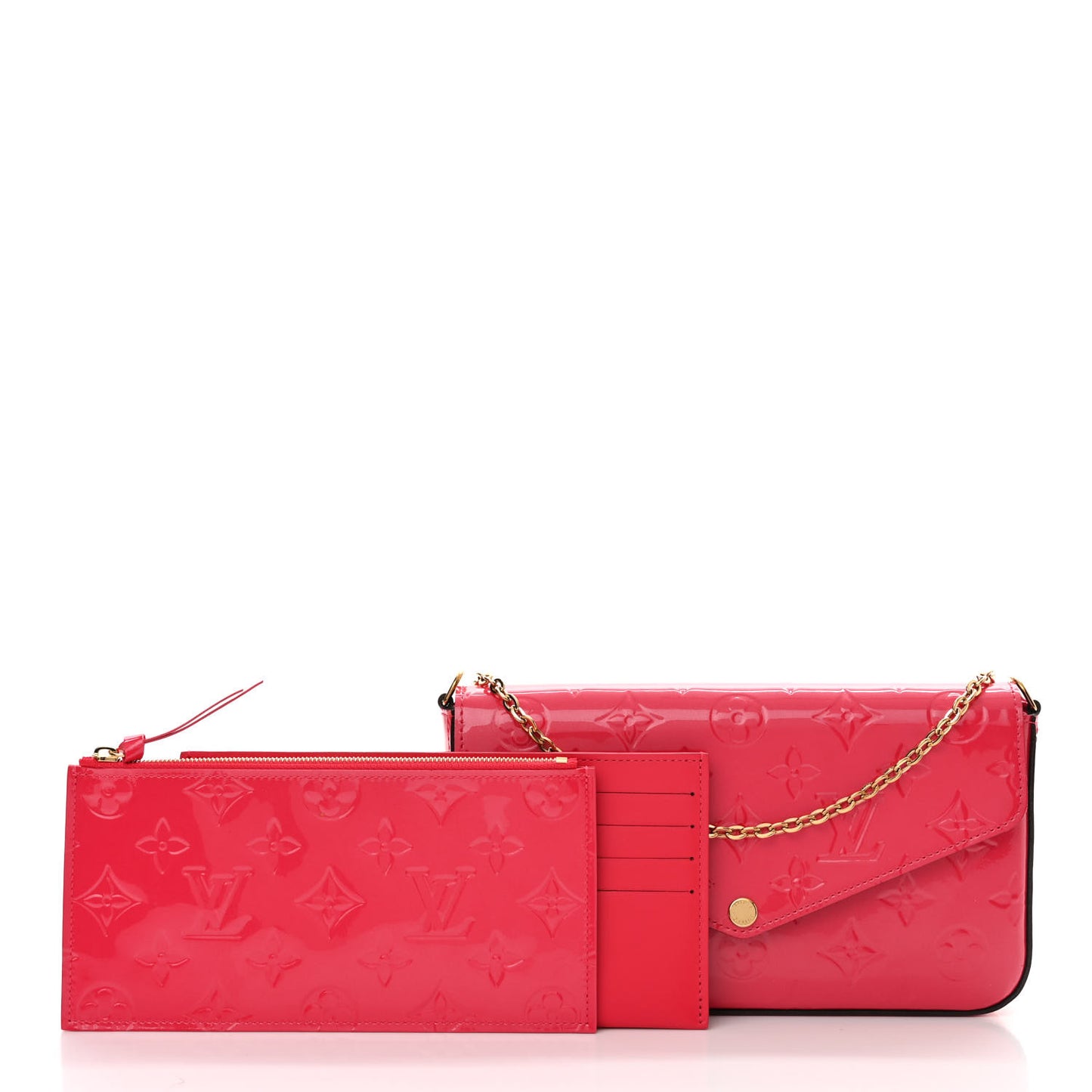 Vernis Felicie Pochette Chain Wallet Hot Pink