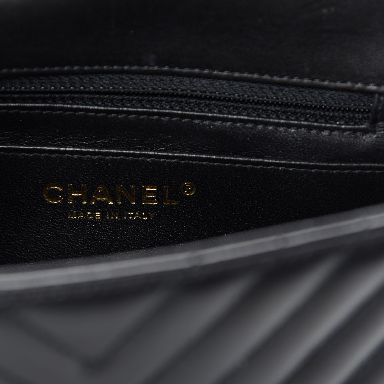 Chanel Lambskin Chevron Quilted Mini Square Flap Black 11 of 14
