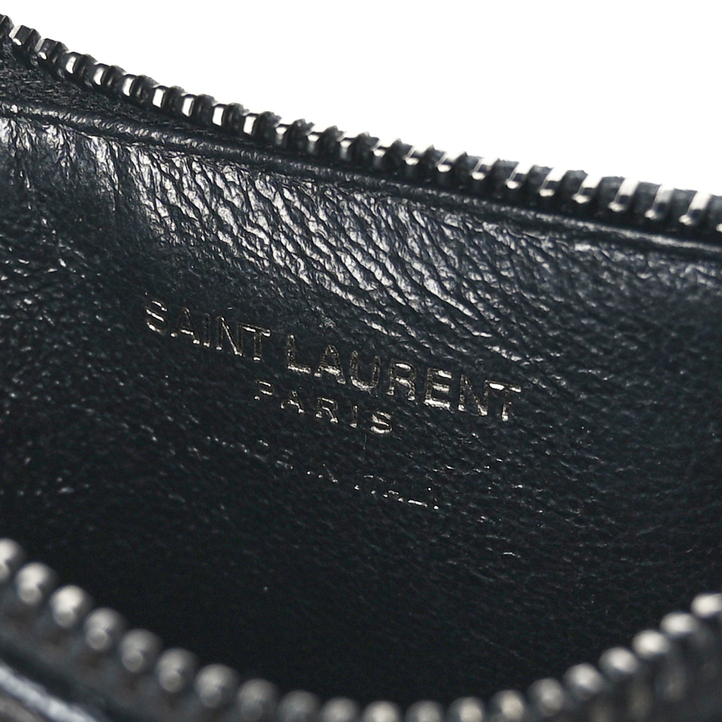 Grain De Poudre Matelasse Chevron Monogram Fragments Zippered Card Case Black
