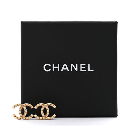 Chanel Studded CC Earrings Gold 5 of 5