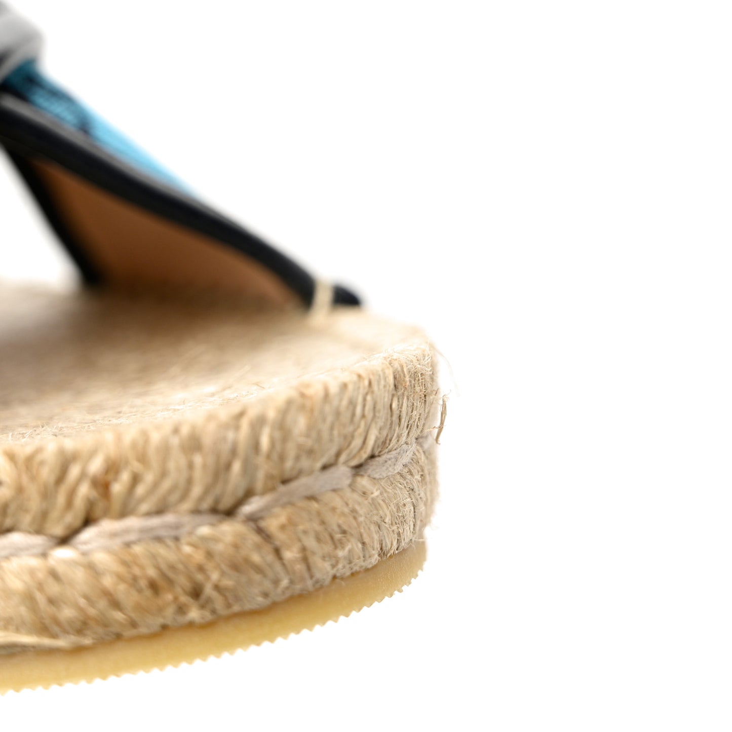 Monogram Multicolor Criss Cross Espadrille Sandals 38 Light Blue