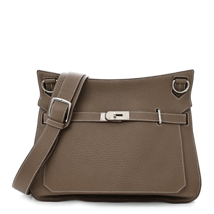 Hermes Taurillon Clemence Jypsiere 37 Etoupe 1 of 12