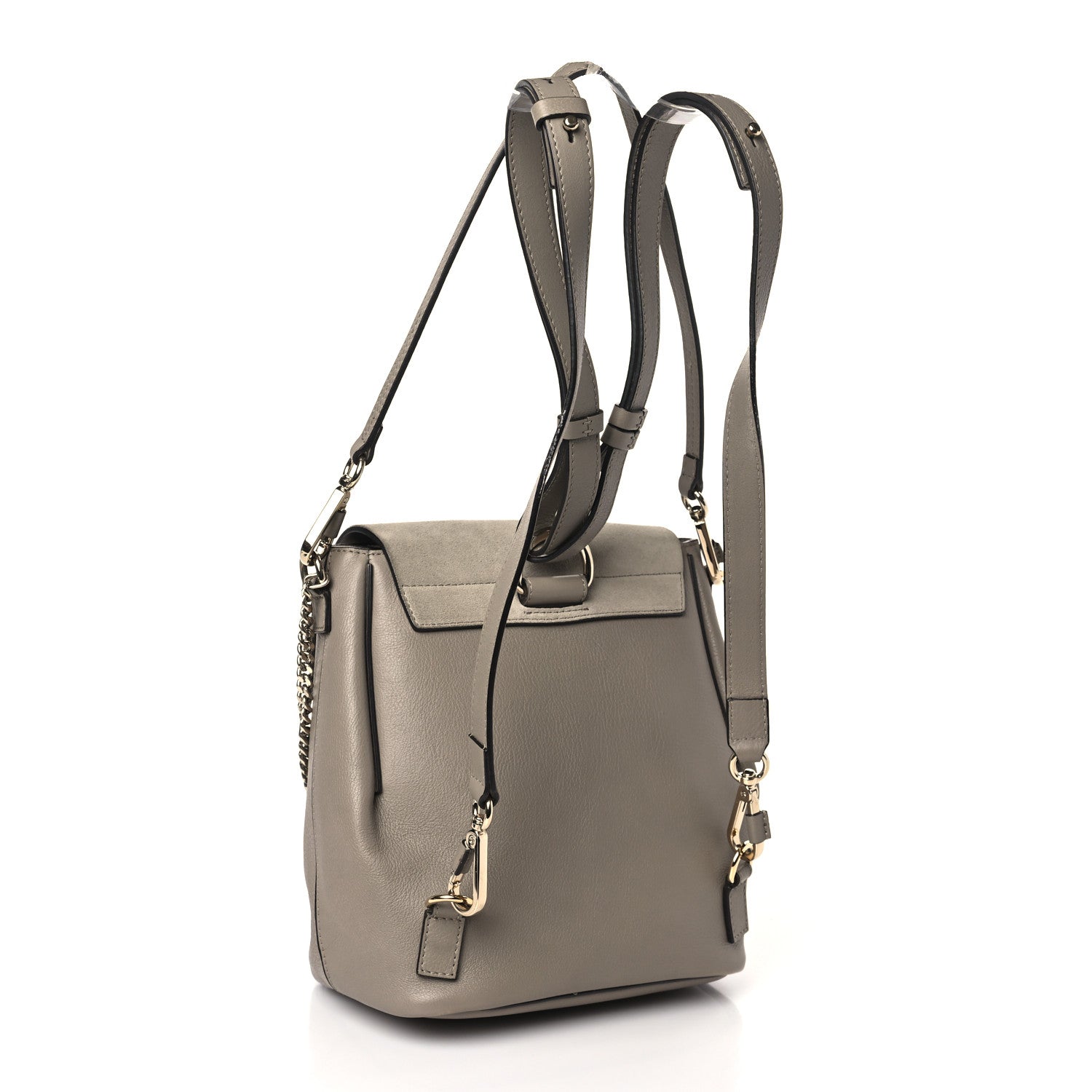 Chloe Suede Calfskin Small Faye Backpack Motty Grey 3 of 11