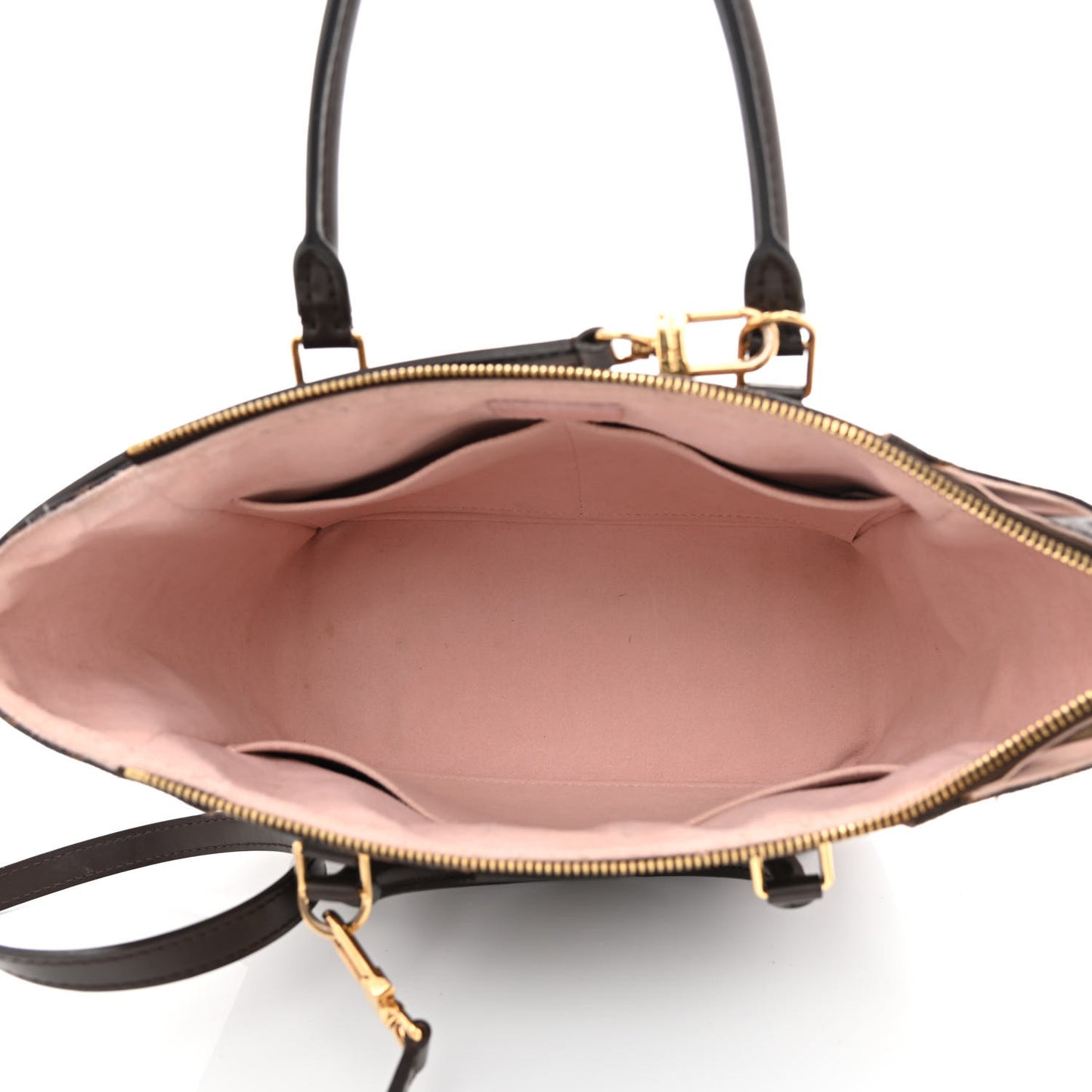 Damier Ebene Caissa Tote PM Rose Ballerine