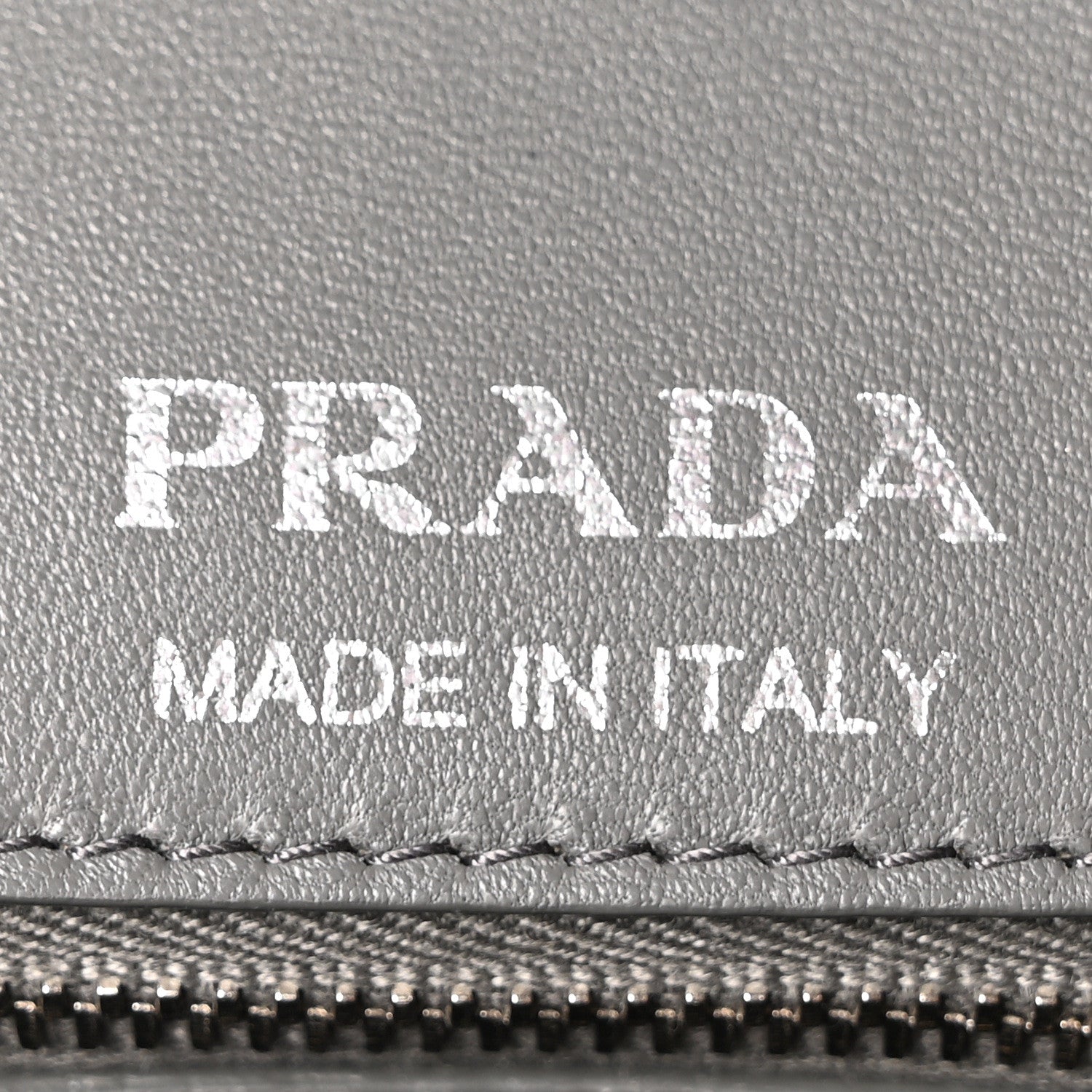 Prada Camoscio Impunture Diagramme Medium Chain Flap Shoulder Bag Grey 6 of 10