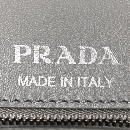 Prada Camoscio Impunture Diagramme Medium Chain Flap Shoulder Bag Grey 6 of 10
