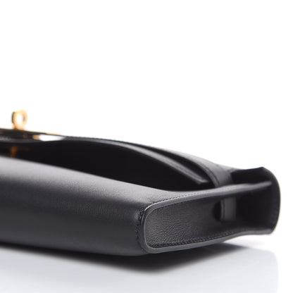 Hermes Swift Kelly Cut Clutch Pochette Black 9 of 10