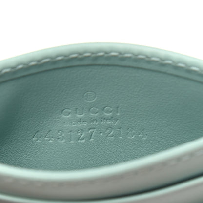 Gucci Calfskin Matelasse GG Marmont Card Holder Water Green 6 of 6