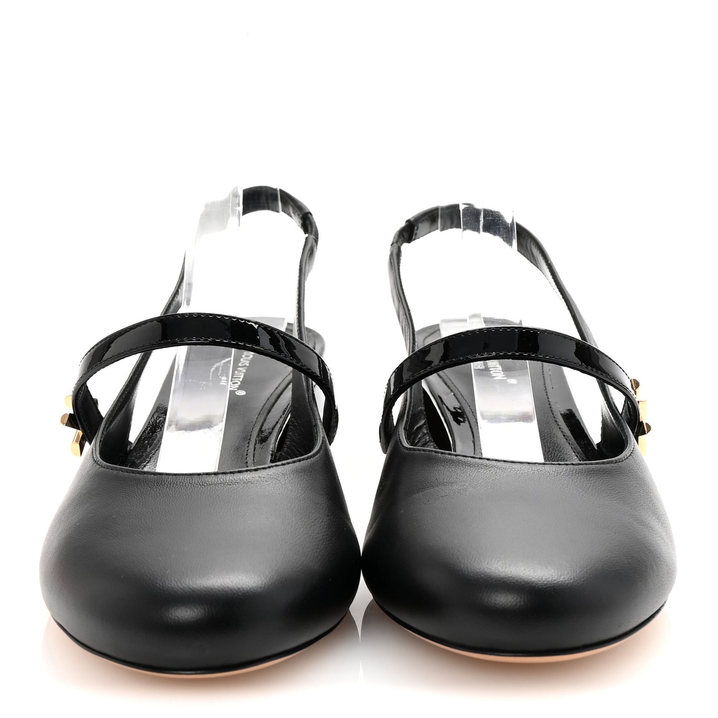 Lambskin Patent Romy Slingback Pumps 37 Black