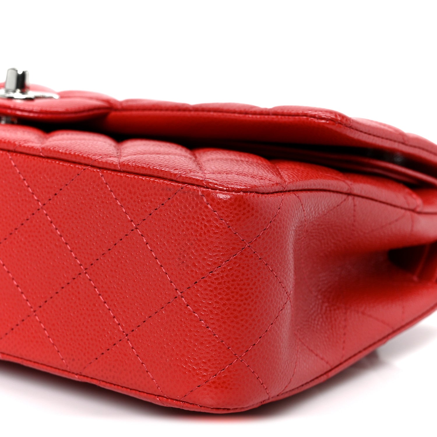 Chanel Caviar Quilted Medium Double Flap Red 10 of 10