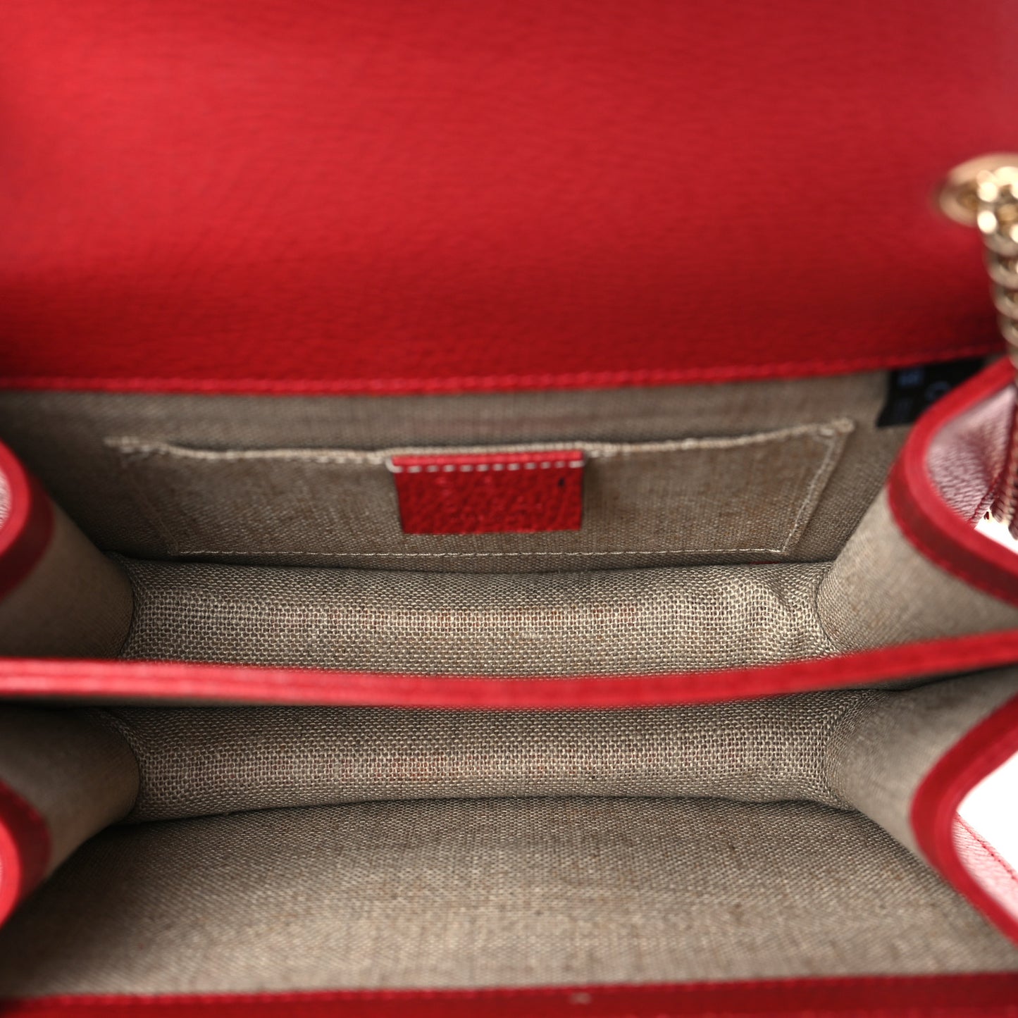 Dollar Calfskin Small Interlocking G Shoulder Bag Red