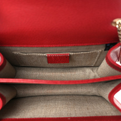 Gucci Dollar Calfskin Small Interlocking G Shoulder Bag Red 5 of 9
