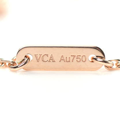 Van Cleef & Arpels 18K Rose Gold Carnelian Sweet Alhambra Pendant Necklace 5 of 6