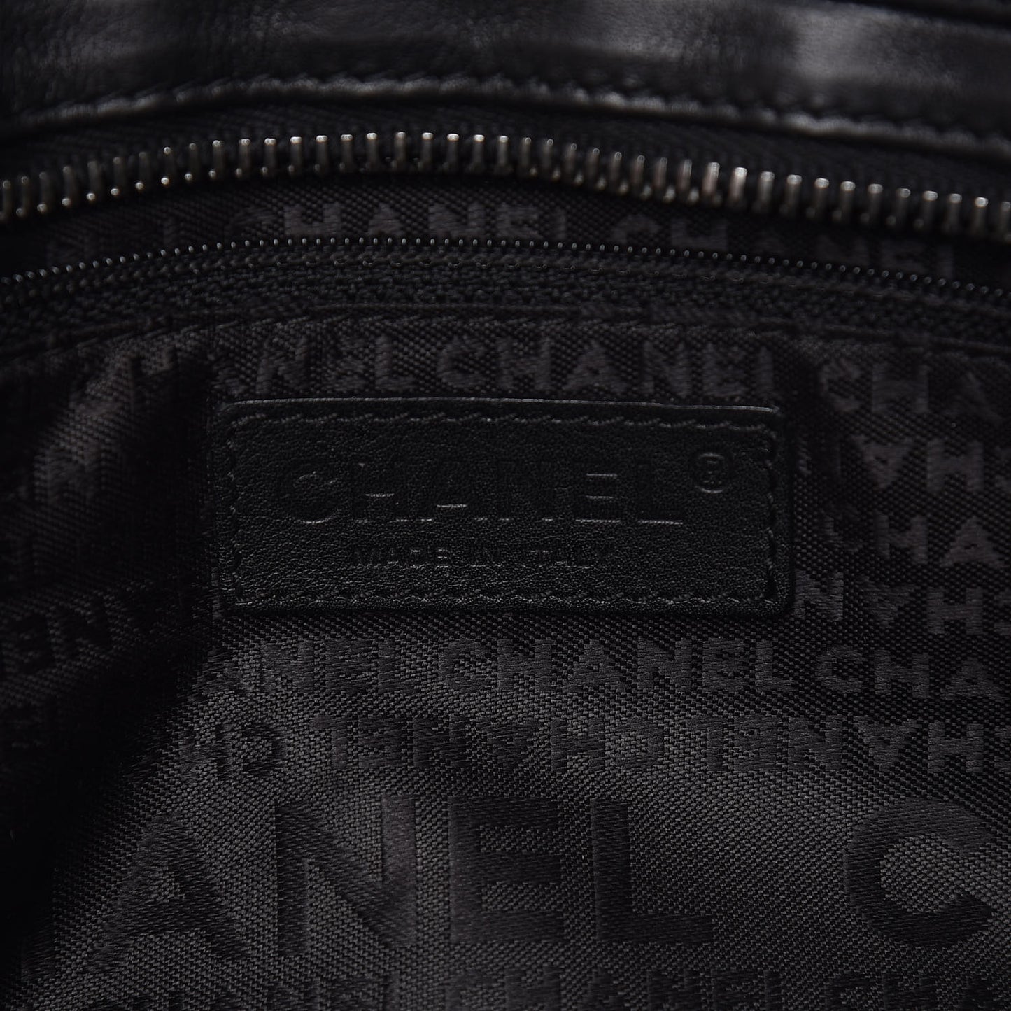 Calfskin Vertical Quilted Lax East West Shoulder Bag Black