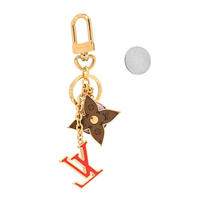 Louis Vuitton Metal Reverse Monogram Epi Spring Street Bag Charm Key Holder Gold 2 of 5