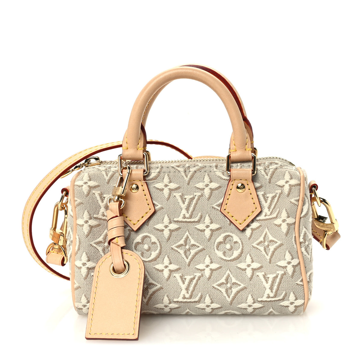 Louis Vuitton Jacquard Monogram Embleme Nano Speedy Peuplier 1 of 11