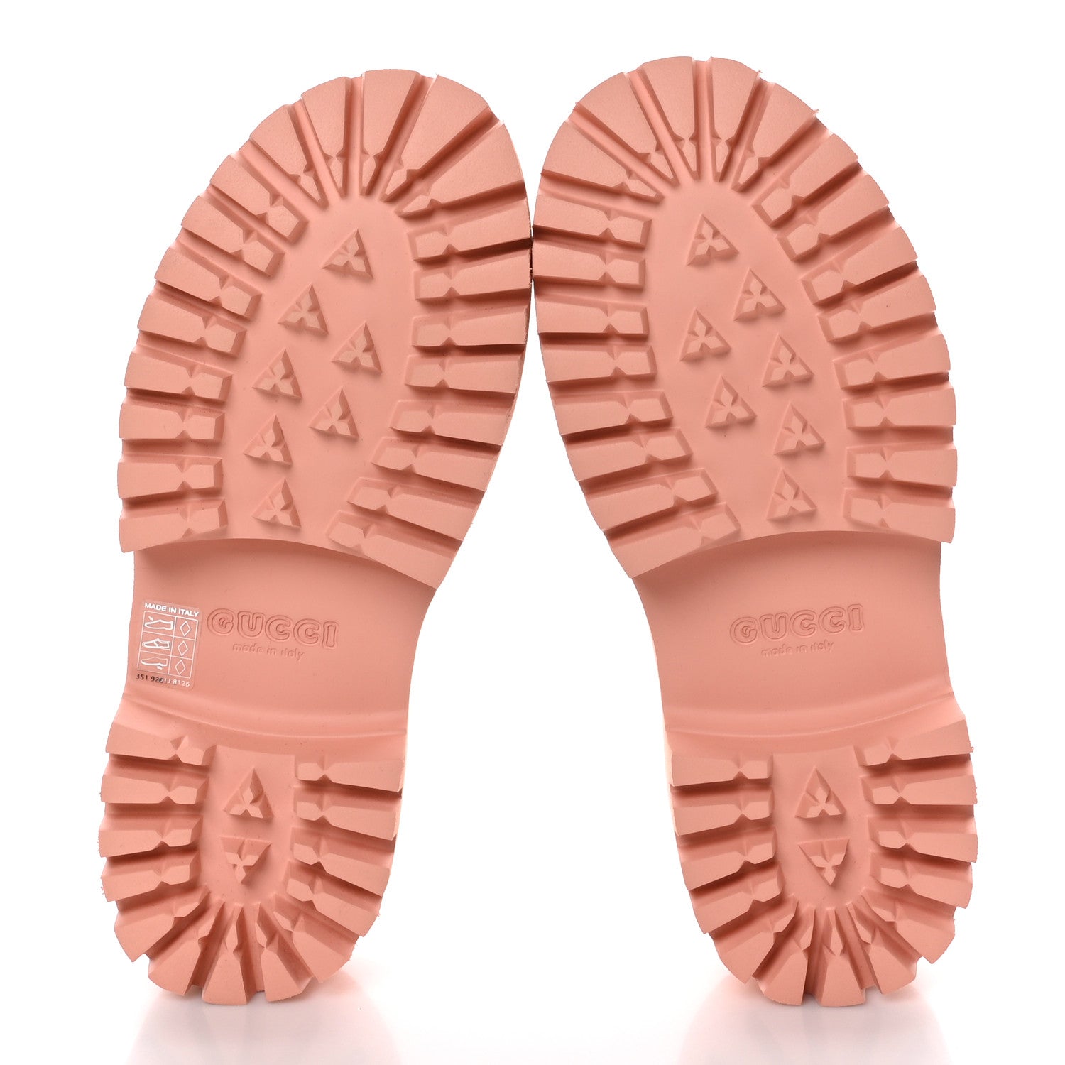 Gucci Rubber GG Monogram Perforated Elea Platform 55mm Lug Sole Sandals 40 Peachy Chic 5 of 8