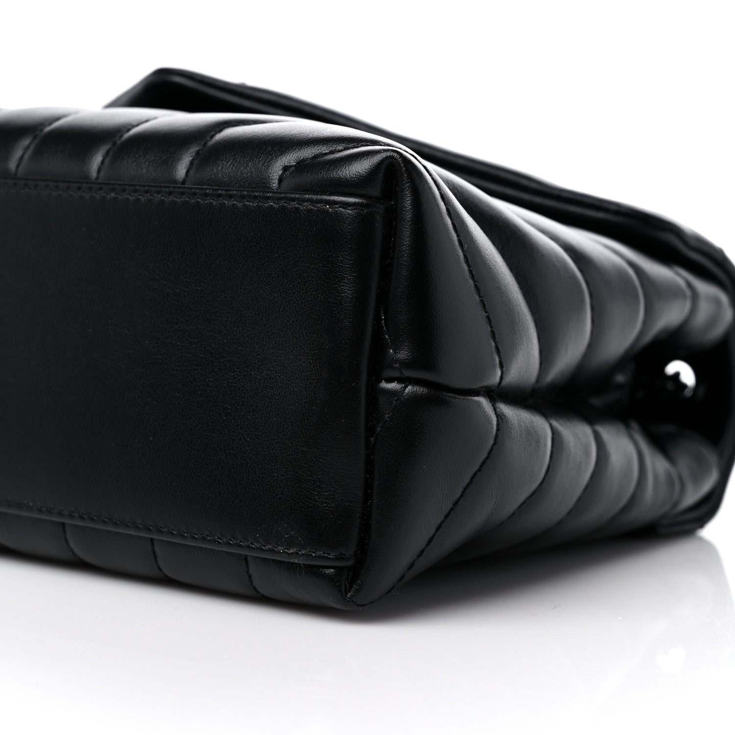 Saint Laurent Calfskin Y Quilted Monogram Small Loulou Chain Satchel Black 10 of 10