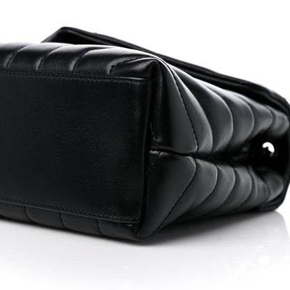 Saint Laurent Calfskin Y Quilted Monogram Small Loulou Chain Satchel Black 10 of 10