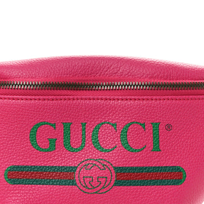 Gucci Grained Calfskin Small Logo Belt Bag Box Pink Green 8 of 10