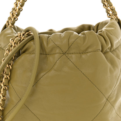 Chanel Shiny Calfskin Quilted Mini Chanel 22 Green 8 of 10