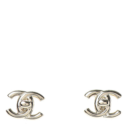 Chanel Metal CC Turnlock Earrings Gold 1 of 4