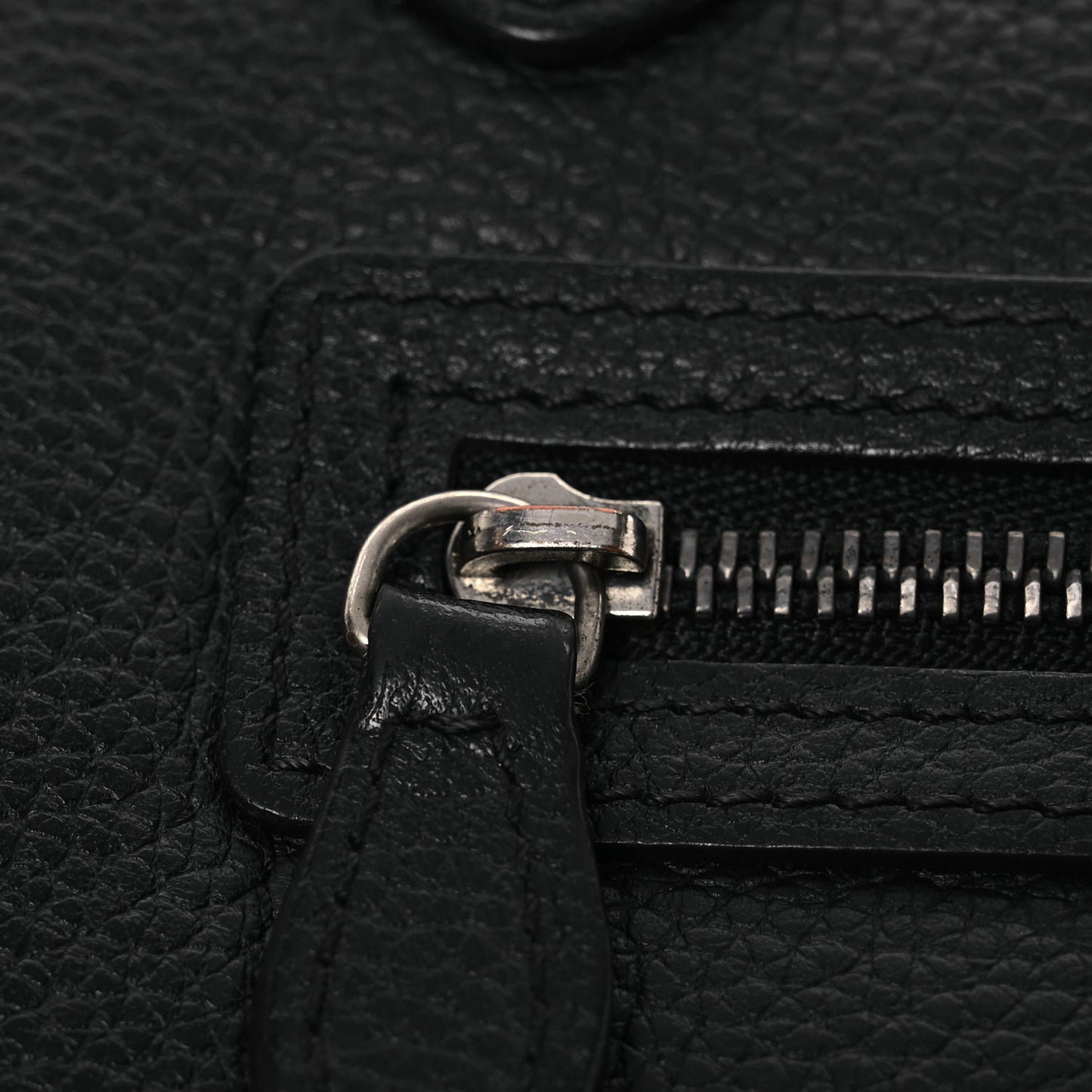 Drummed Calfskin Nano Luggage Black