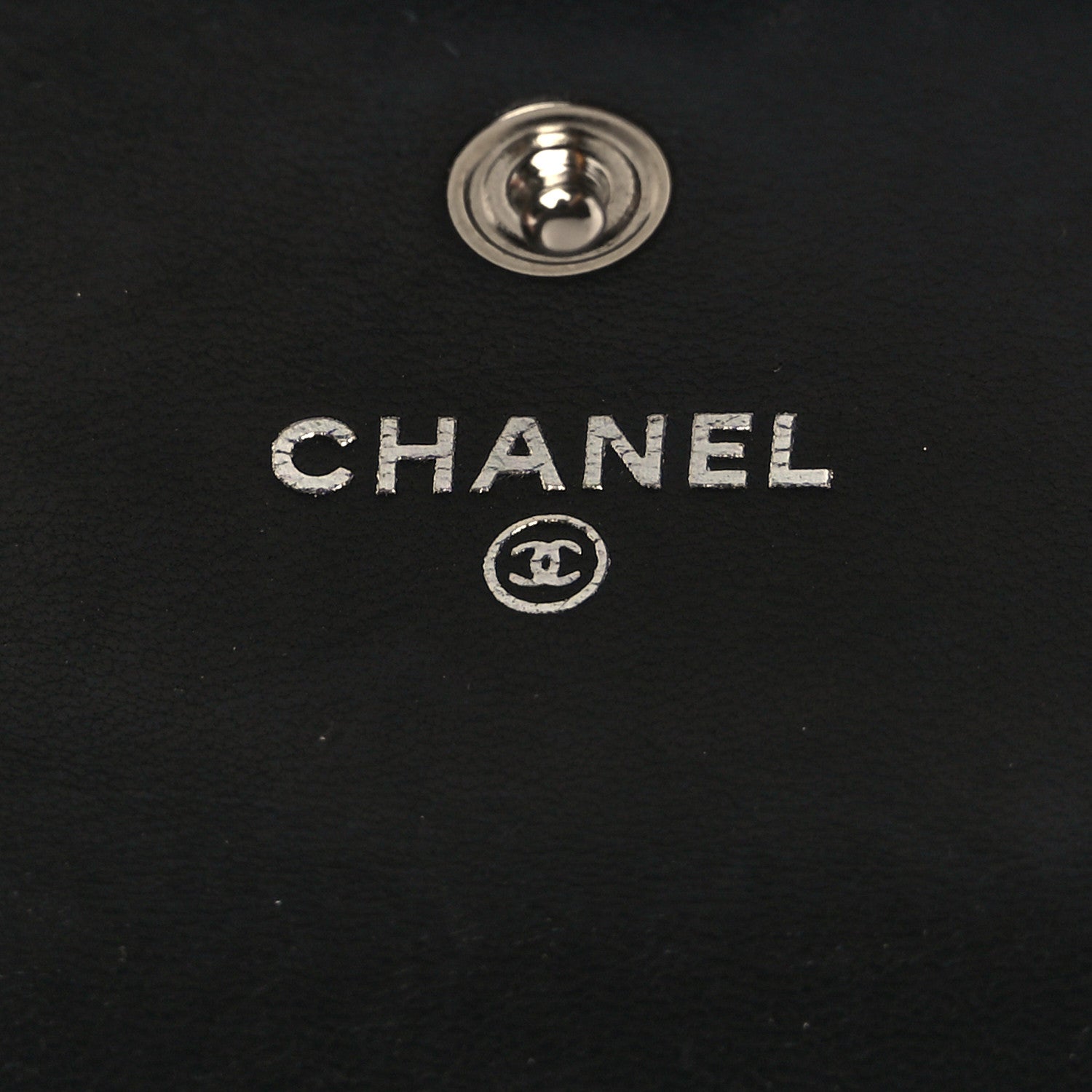 Chanel Lambskin Camellia Embossed Large Flap Wallet Black 6 of 11