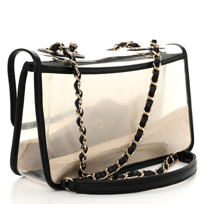 Chanel Lambskin PVC Medium Coco Sand Flap Black 3 of 11