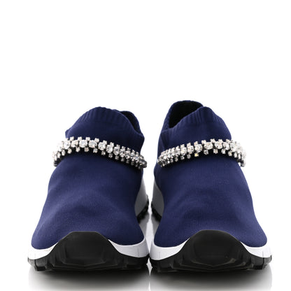 Jimmy Choo Knit Crystal Pearl Verona Sneaker 36.5 Navy 2 of 8