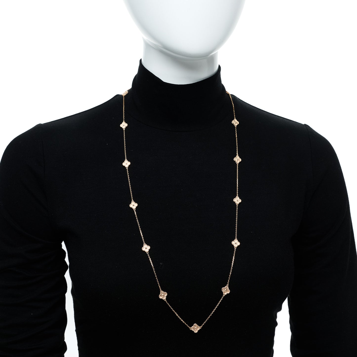18K Rose Gold 16 Motifs Sweet Alhambra Necklace