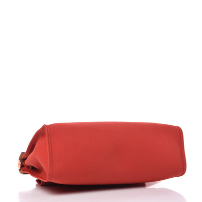 Hermes Vache Hunter Toile Herbag Zip 31 PM Rouge Tomate Natural 5 of 10