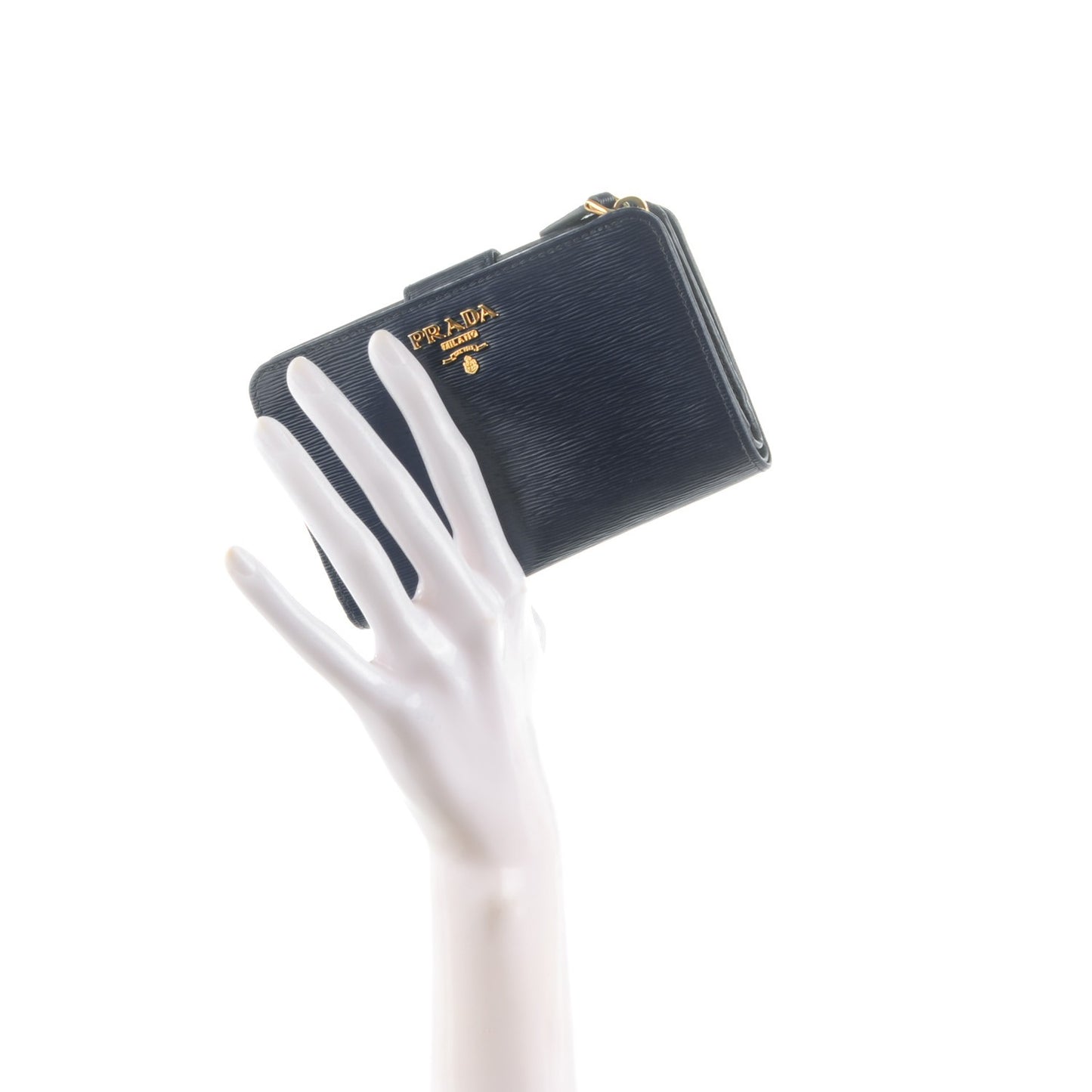Vitello Move Metal Compact Wallet Cobalto